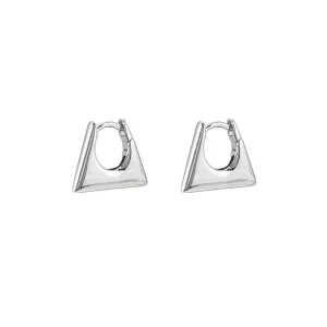 Sterling Silver Bag Huggie Earrings