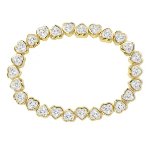 Stretchy Bezel Heart Bracelet