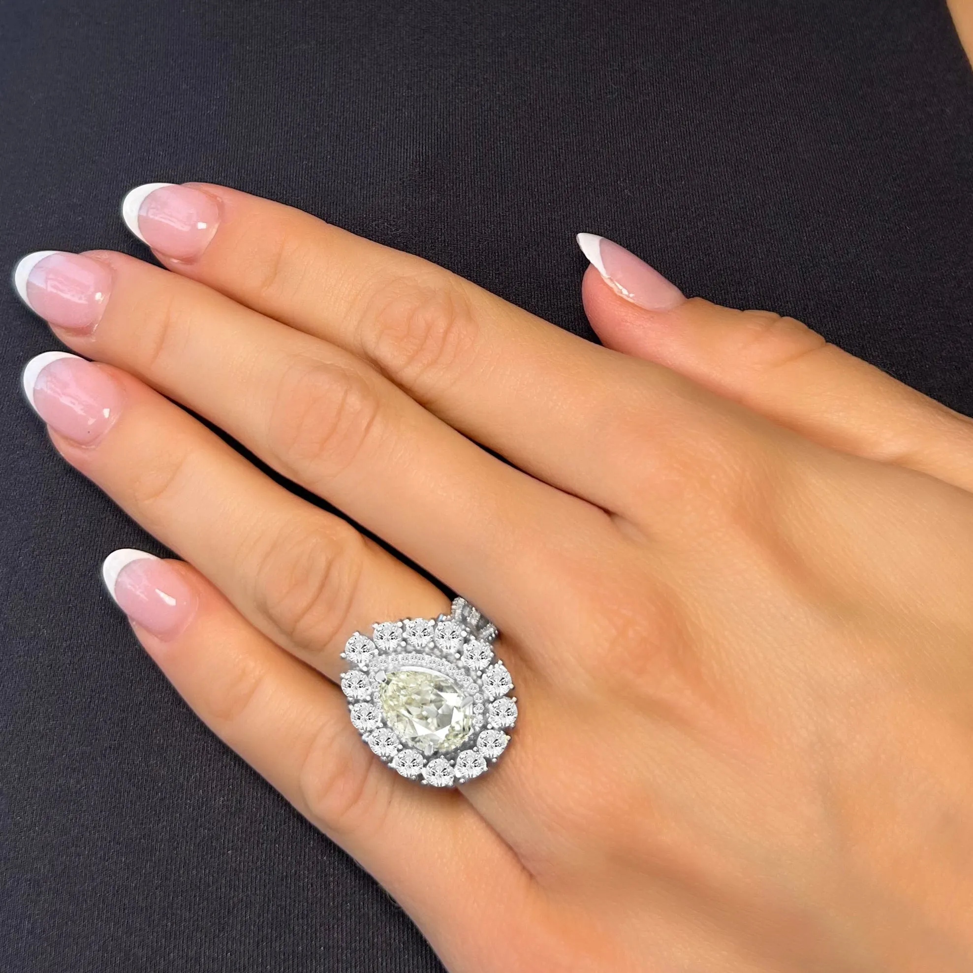 Sunny Isles 7 Carat Ring in Champagne Crystalline