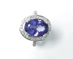 Tanzanite Oval Ring 4.72 cts