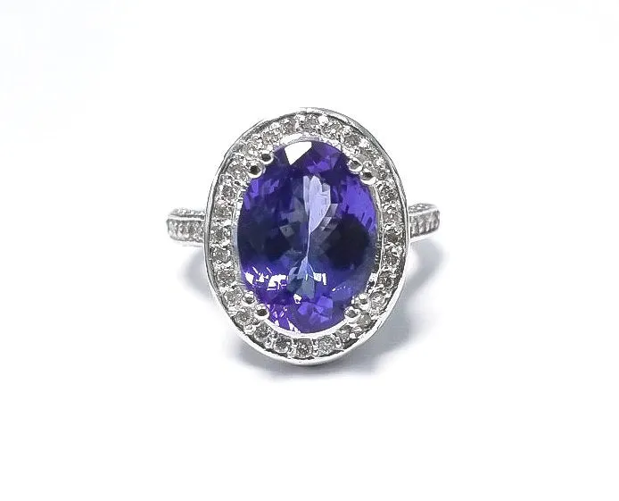 Tanzanite Oval Ring 4.72 cts