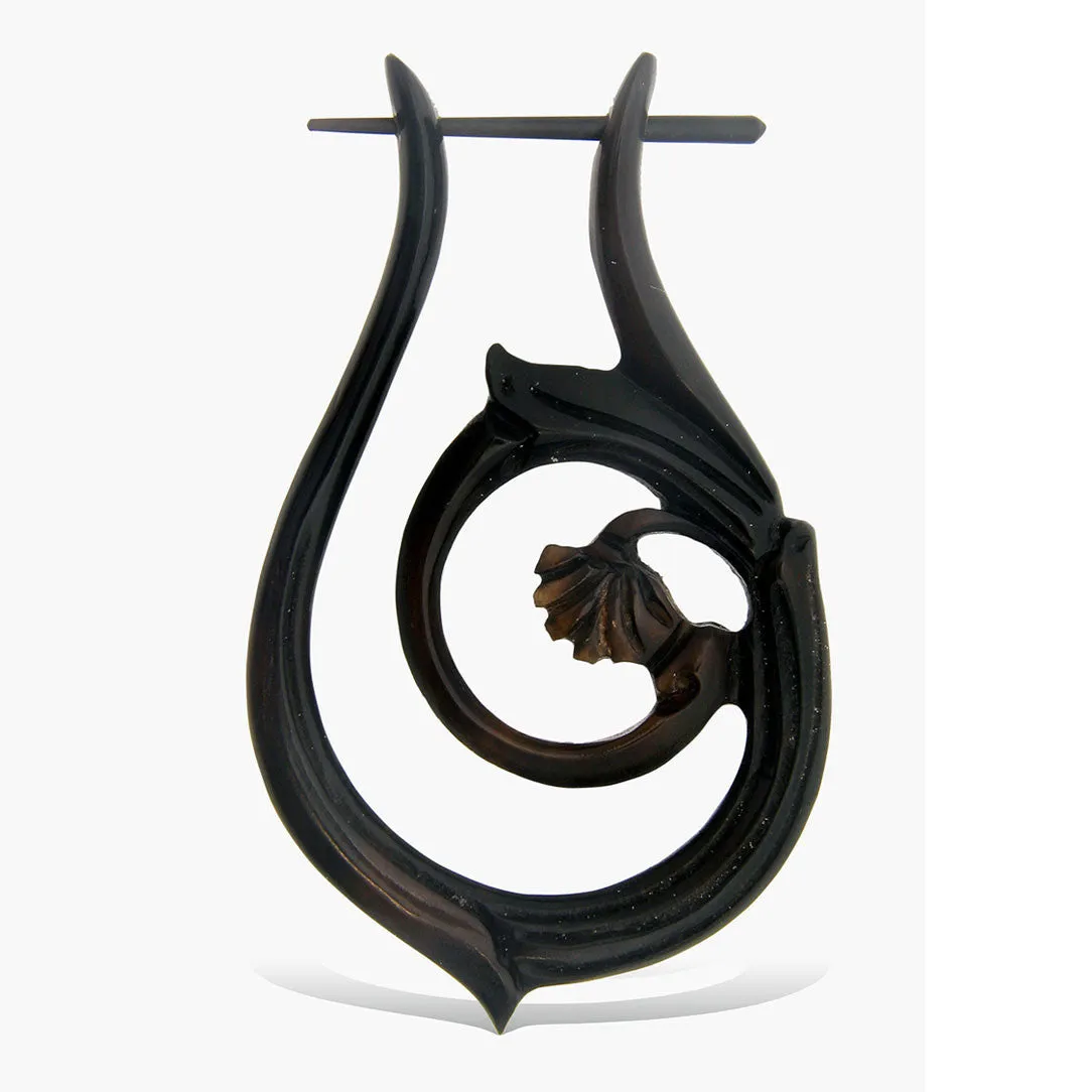 Teardrop Hoops - Horn