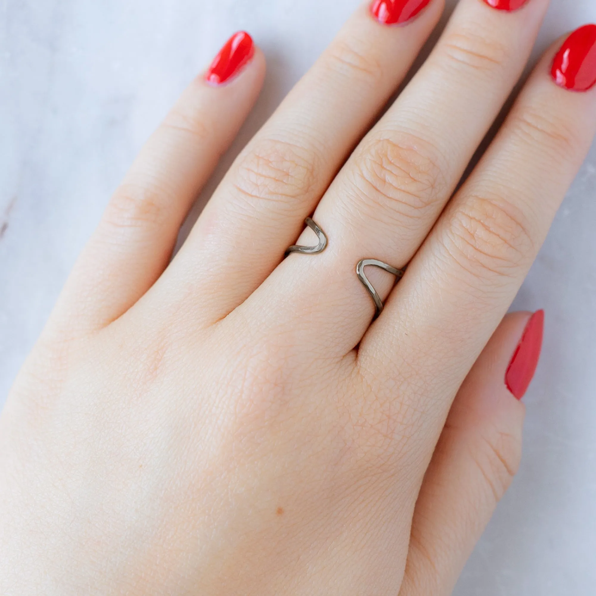 The Arrow Ring | Yellow, Rose, White or Sterling Silver