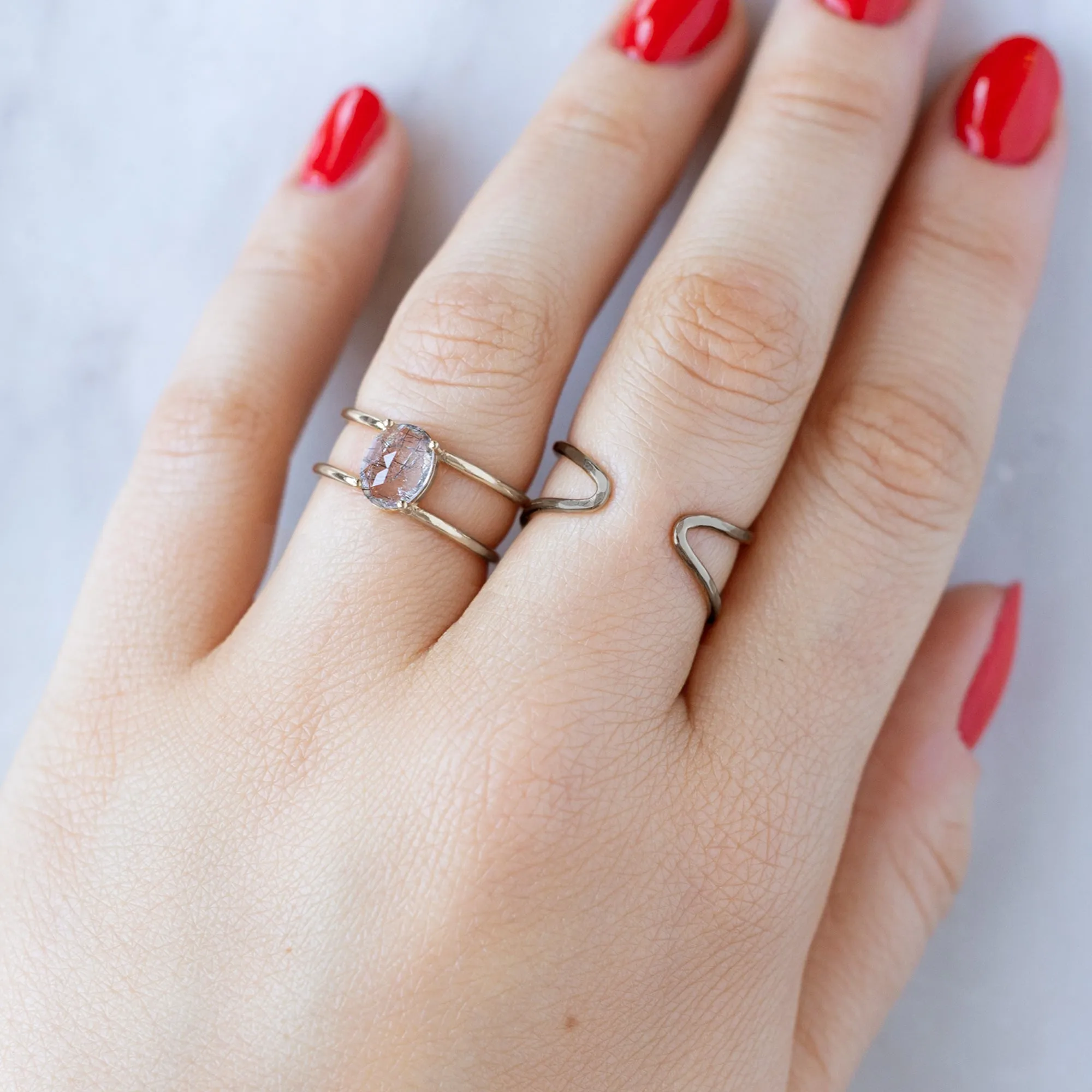 The Arrow Ring | Yellow, Rose, White or Sterling Silver