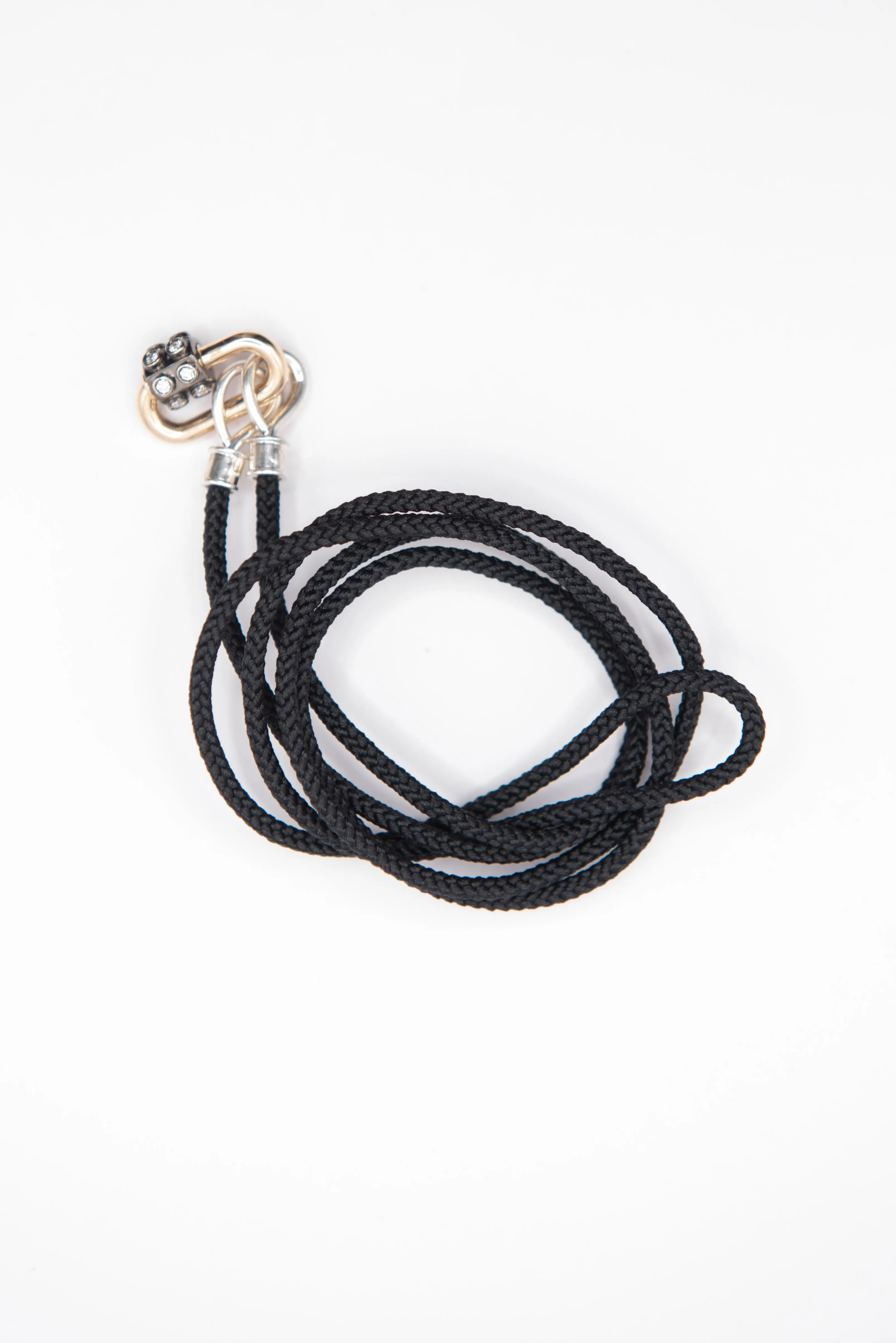 The String Project Necklace - 32", Silver - Black