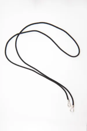 The String Project Necklace - 32", Silver - Black