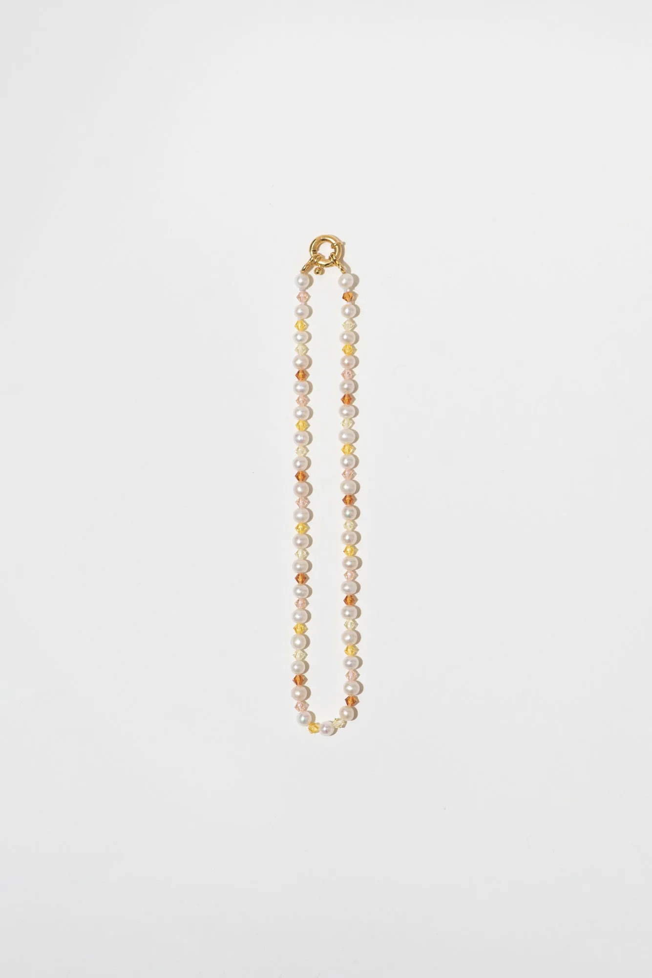 The Sunset Pearl 18K Gold Plated Necklace w. Beads & Pearls