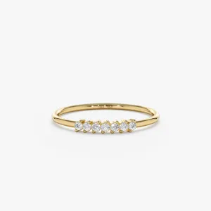 Thin 7 Diamond Ring, Freya