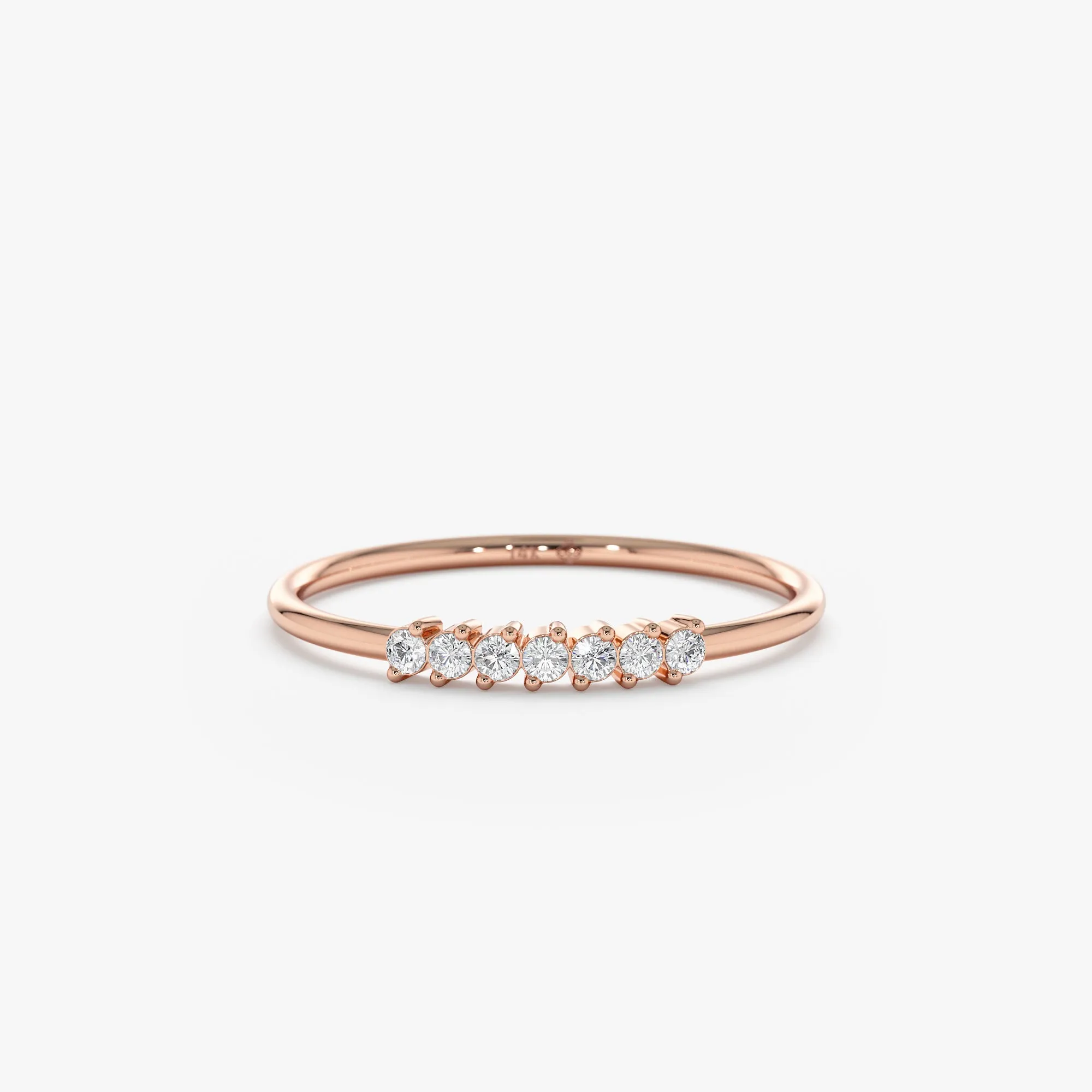 Thin 7 Diamond Ring, Freya
