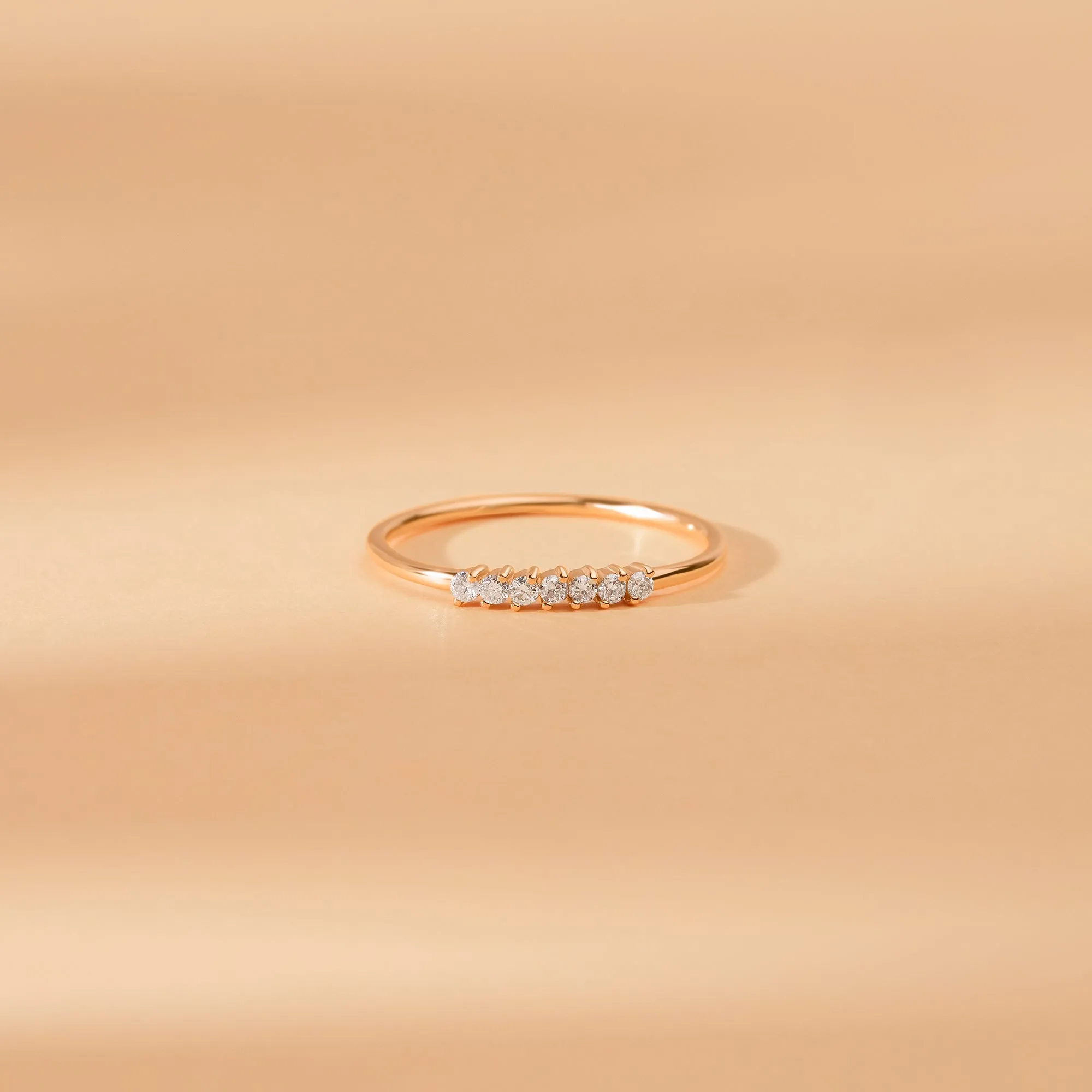 Thin 7 Diamond Ring, Freya