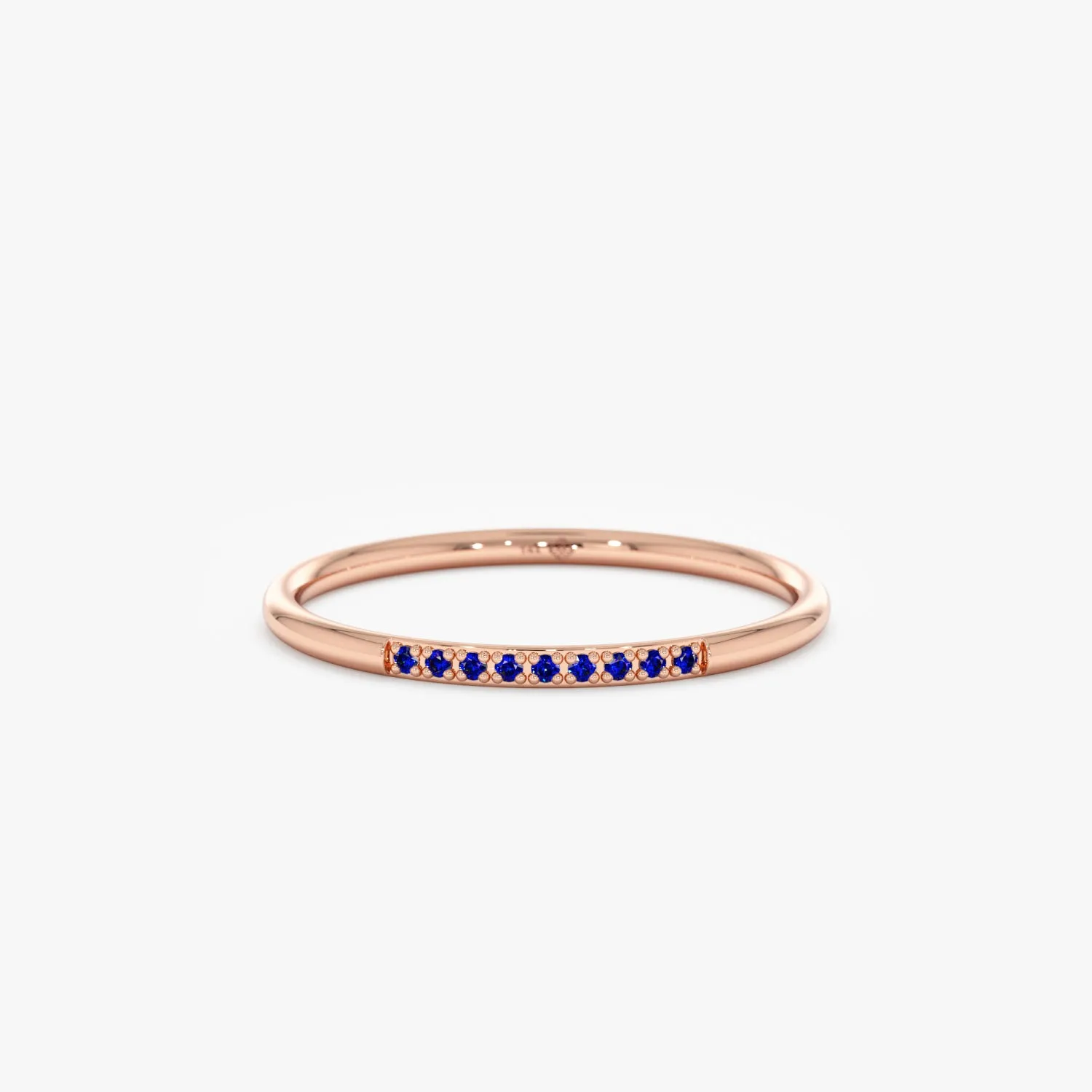 Thin Blue Sapphire Stacking Ring, Vanessa