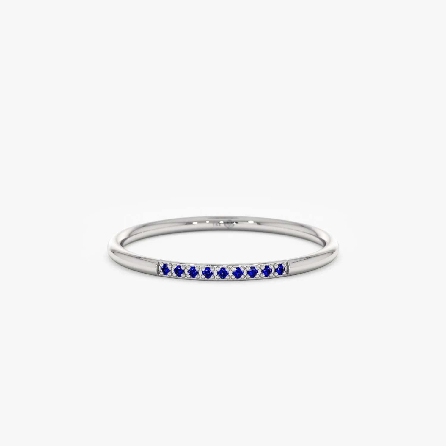 Thin Blue Sapphire Stacking Ring, Vanessa