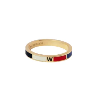 Thin Champleve Band Internal Compass