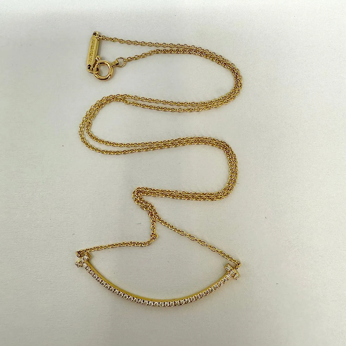 Tiffany & Co.Smile Diamond Pendant  Necklace