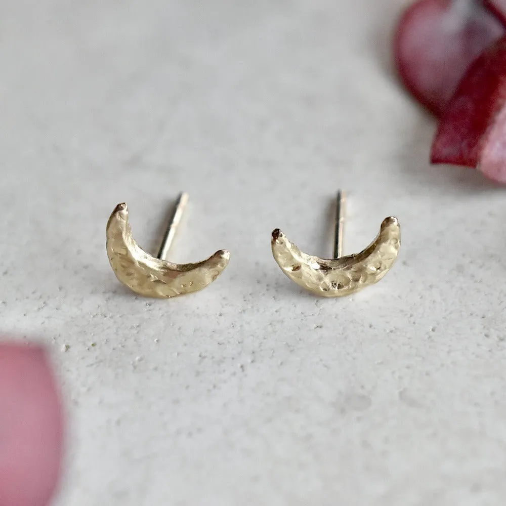 Tiny Moon Studs
