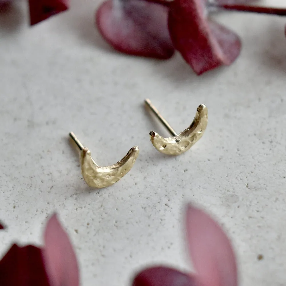 Tiny Moon Studs