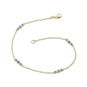 Triplets Bracelet in Blue Sapphires