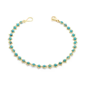 Turquoise Woven Textile Bracelet