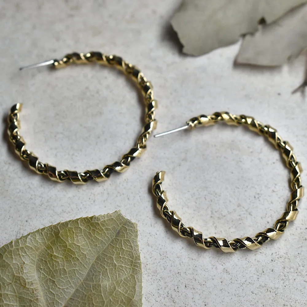 Twisted Torsal Hoop Studs