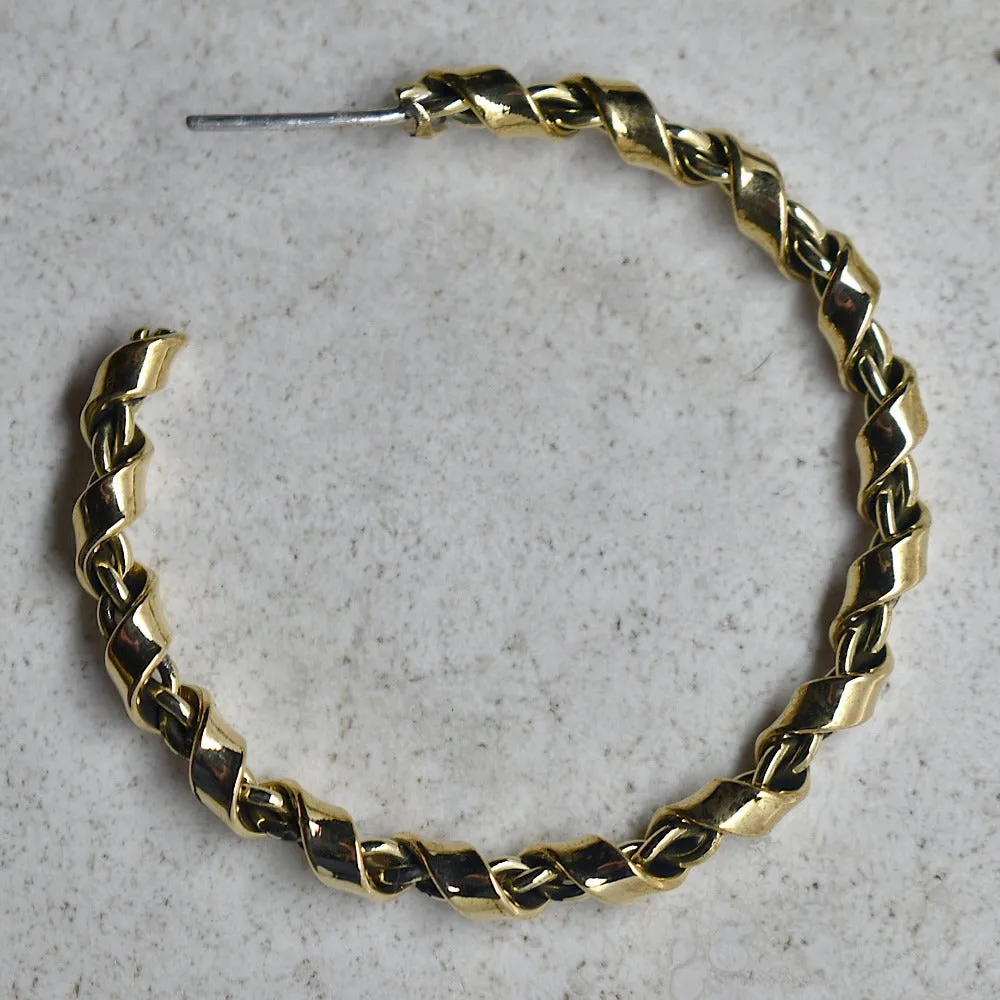 Twisted Torsal Hoop Studs