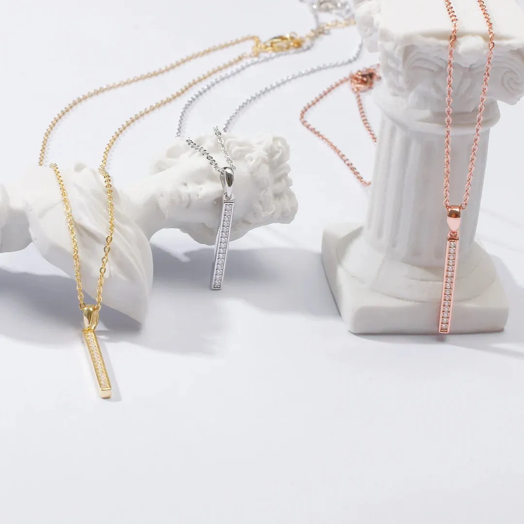 Vertical Pole Necklace The Comet Jewelry Set collection Designed by Tanin