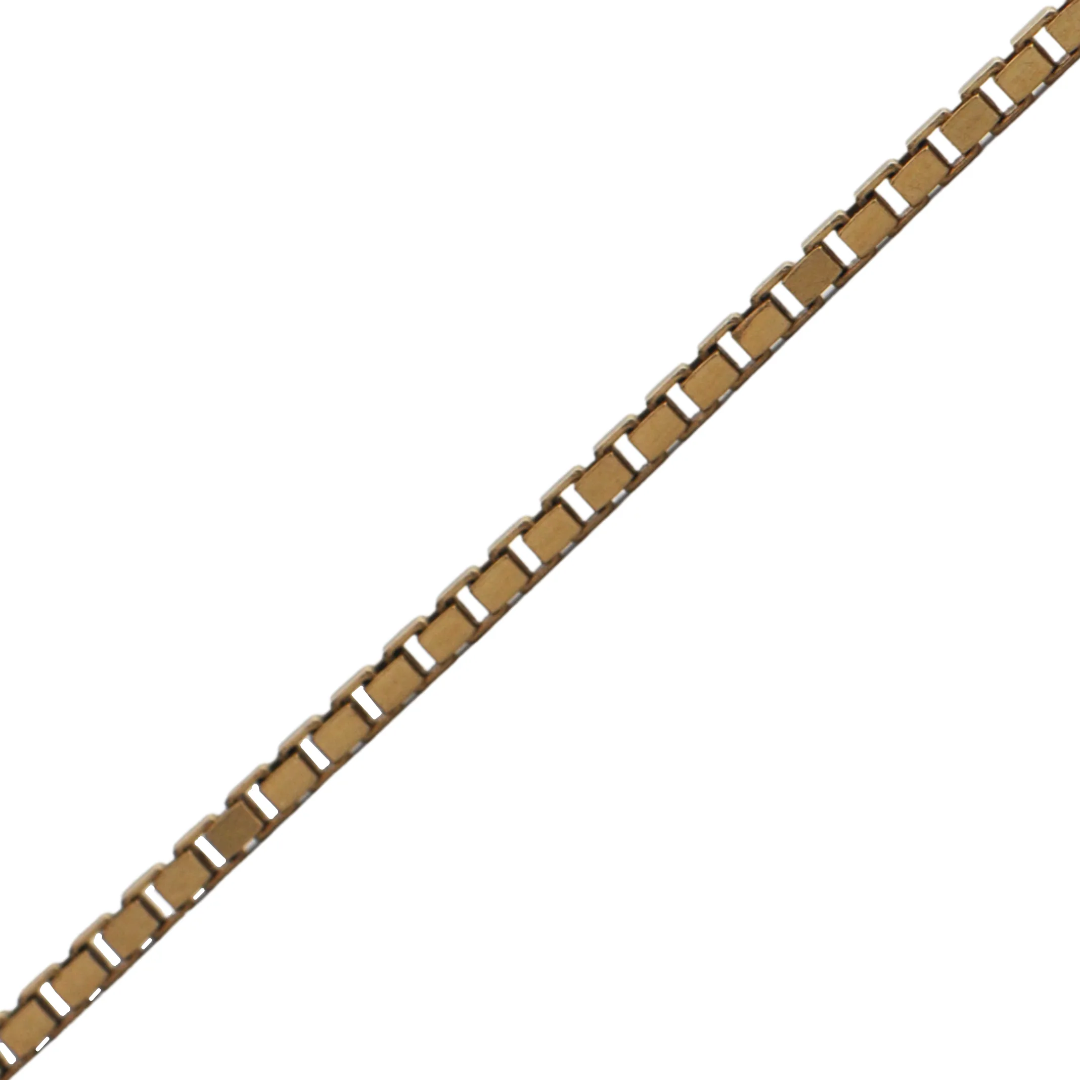 Vintage Italian 27 3/4" Yellow Gold Box Link Necklace