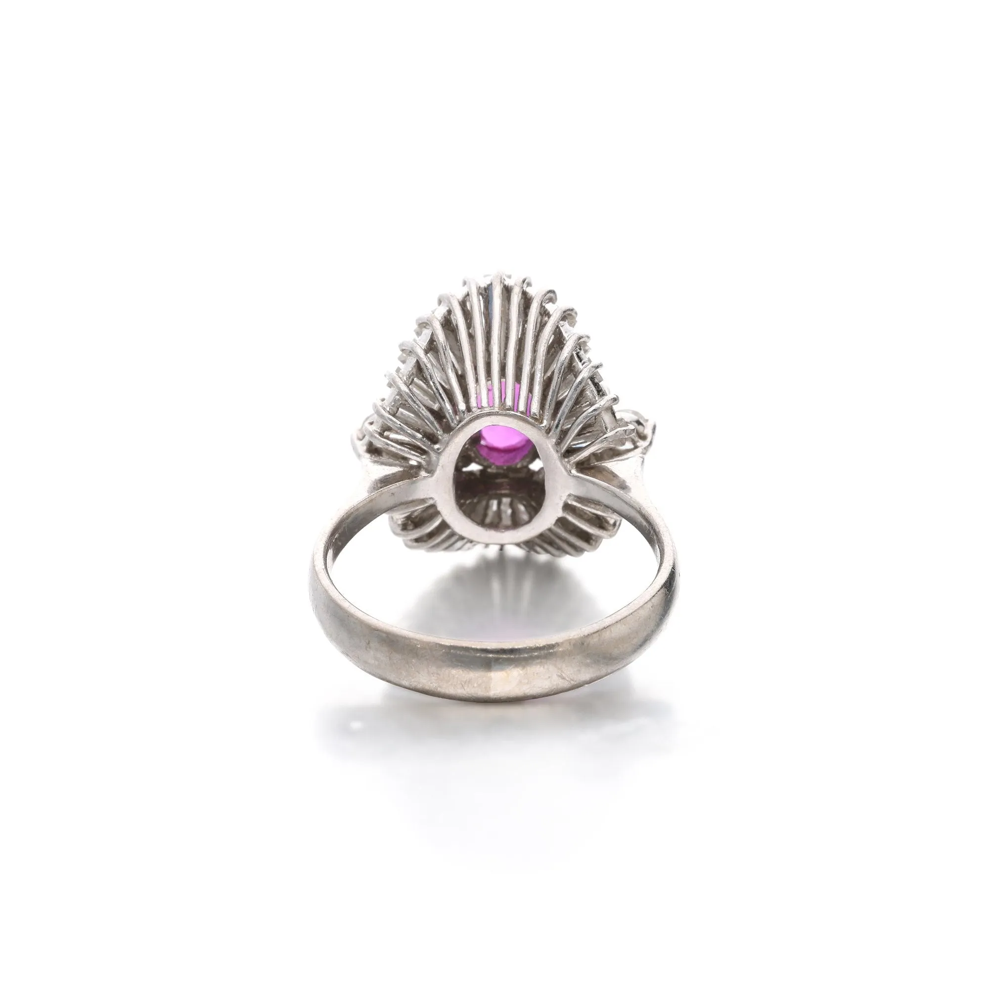 White Gold, 1.10ct Pink Sapphire and Diamond Ring