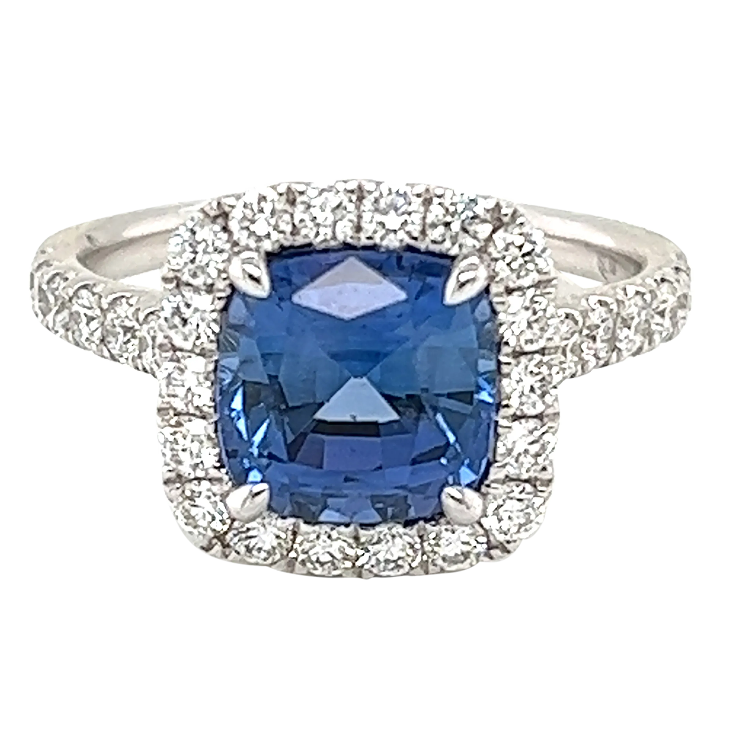 White Gold, 2.65ct Sapphire and Diamond Ring