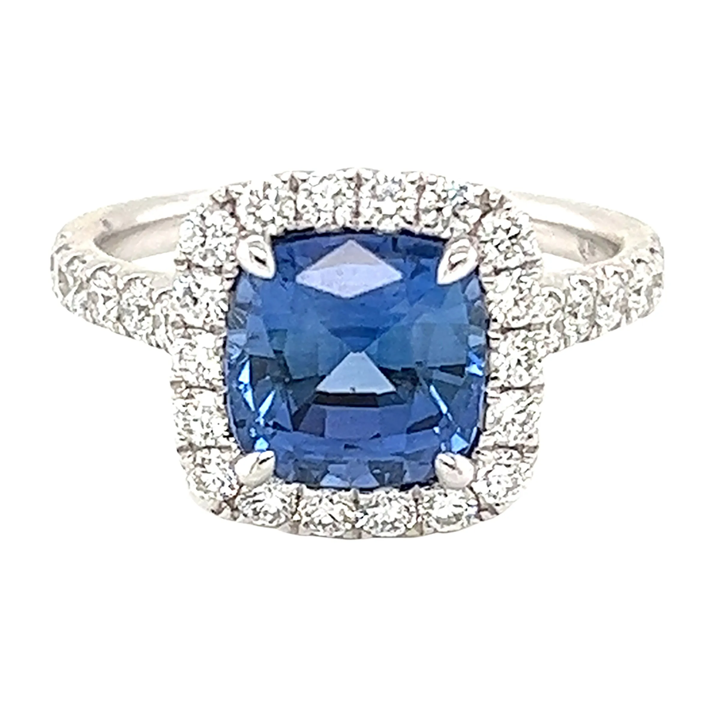 White Gold, 2.65ct Sapphire and Diamond Ring