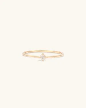 White Sapphire Birthstone Ring