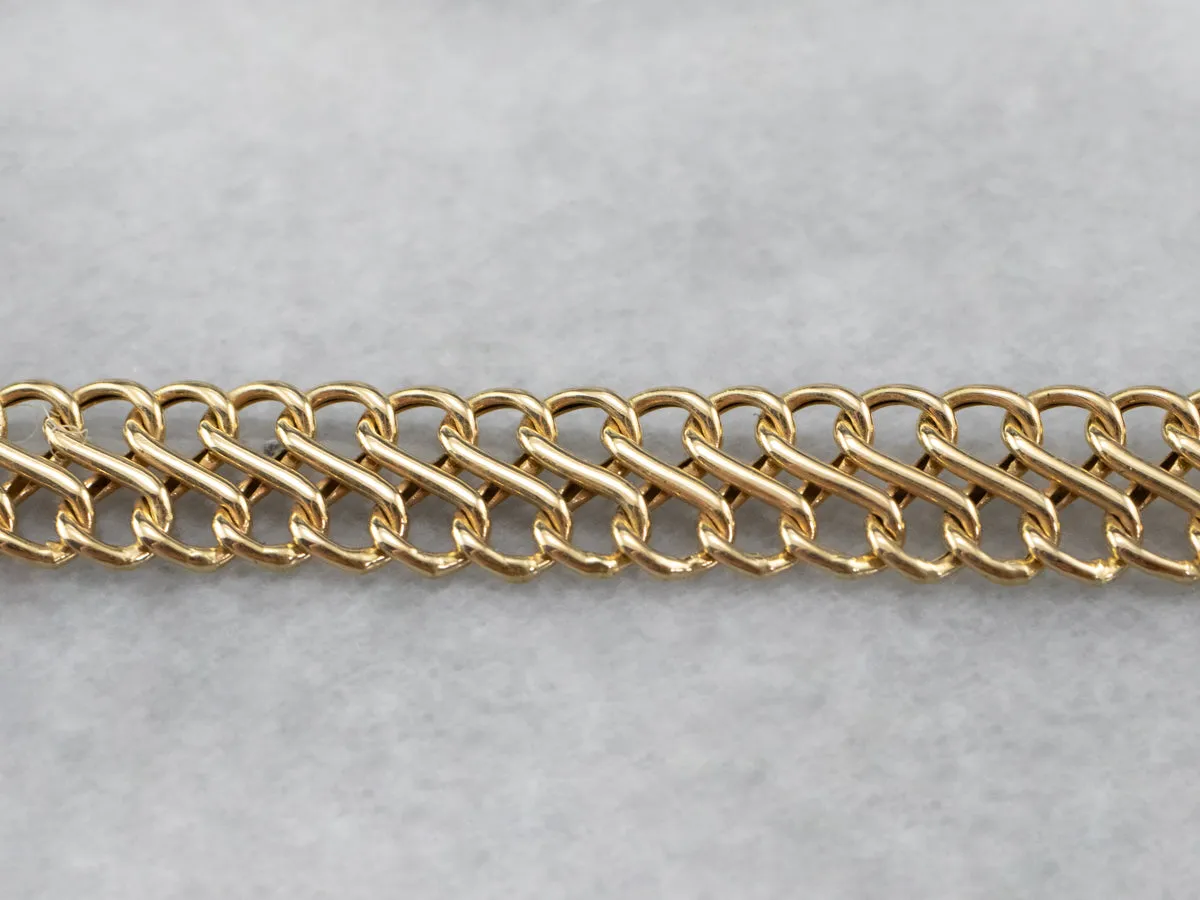 Woven Gold Infinity Link Chain Bracelet
